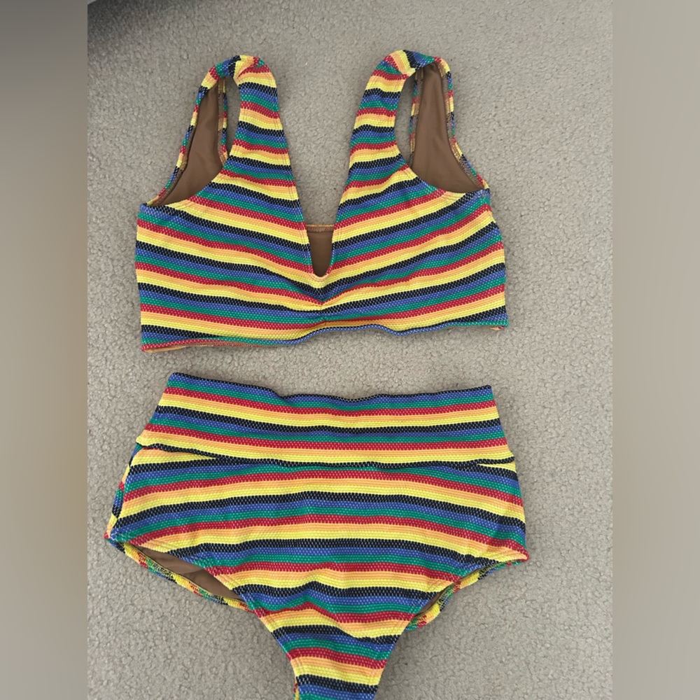 Montce swim colourful striped bikini